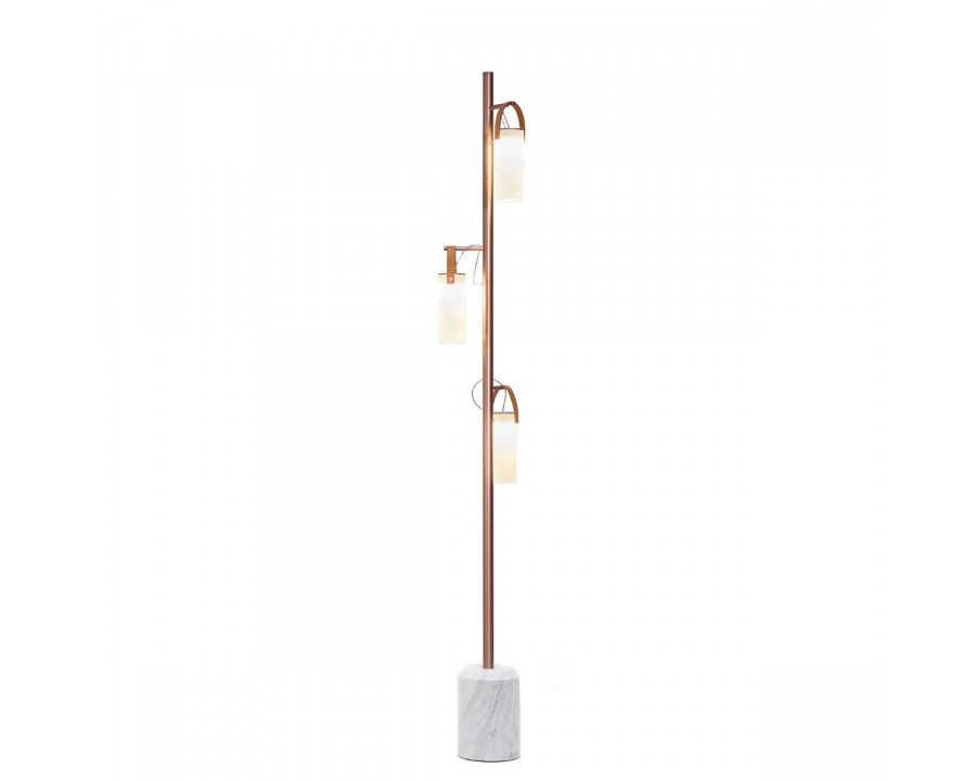 FontanaArte - Galerie Grande Floor Lamp in Quartz/White, Glass/Metal/Marble