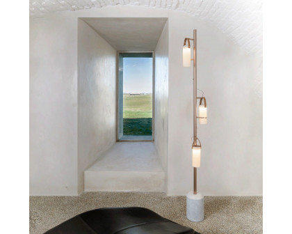 FontanaArte - Galerie Grande Floor Lamp in Quartz/White, Glass/Metal/Marble