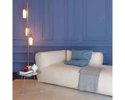 FontanaArte - Galerie Grande Floor Lamp in Quartz/White, Glass/Metal/Marble