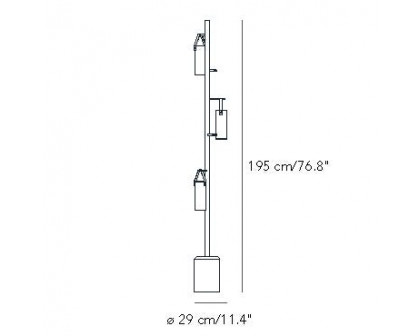 FontanaArte - Galerie Grande Floor Lamp in Quartz/White, Glass/Metal/Marble