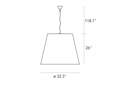 FontanaArte Amax Large Suspension Lamp - White, Polymer/Metal