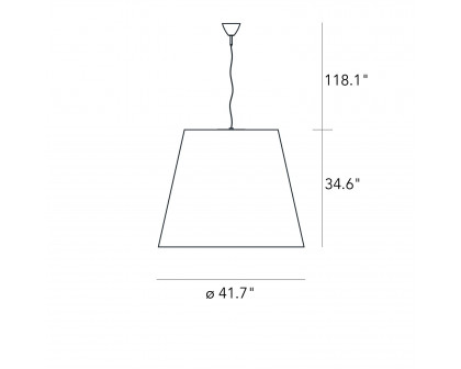 FontanaArte Amax XXL Suspension Lamp - White, Polymer/Metal