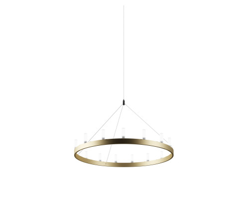 FontanaArte Chandelier Small Suspension Lamp - Gold/White, Painted Metal/Glass