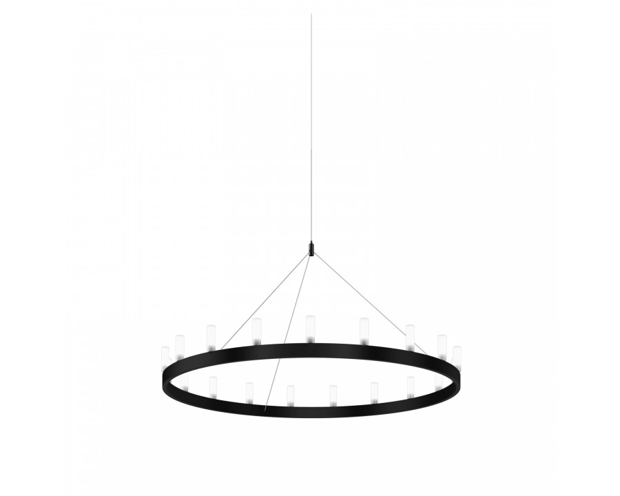 FontanaArte Chandelier Medium Suspension Lamp - Black/White, Painted Metal/Glass