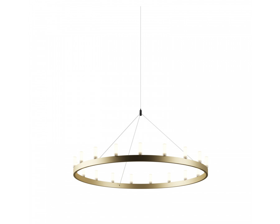 FontanaArte Chandelier Medium Suspension Lamp - Gold/White, Painted Metal/Glass