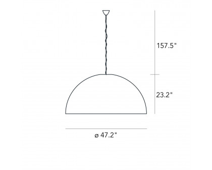 FontanaArte Avico Small Suspension Lamp - White, Polymer/Metal