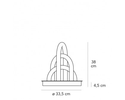 FontanaArte Oort Table Lamp - White/Mirror, Glass/Galvanized Metal