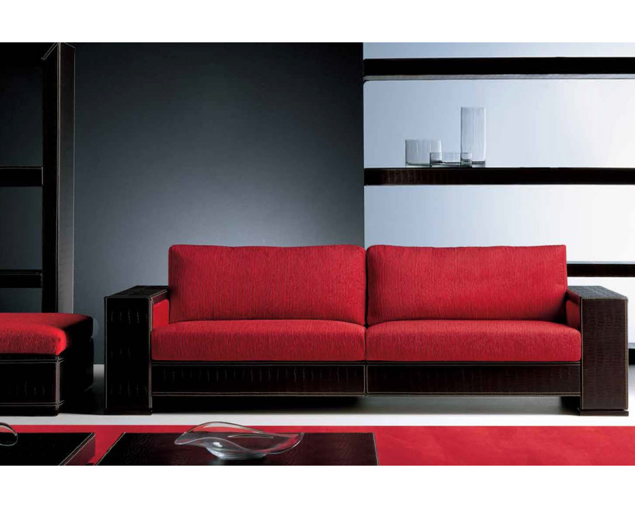 Formerin Moore Sofa 170 cm in Fabric - Black/Red