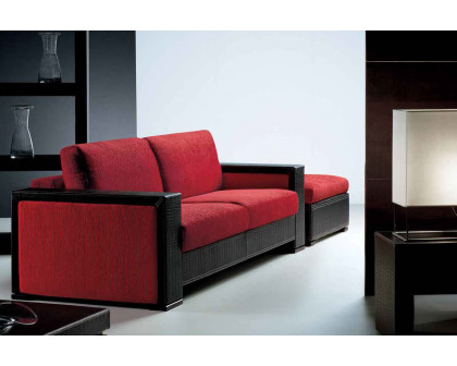 Formerin Moore Sofa 170 cm in Fabric - Black/Red