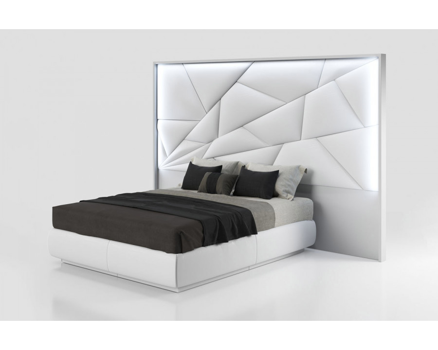 Franco Majesty Bed King Size With Light - White