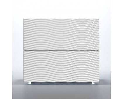 Franco Wave Single Dresser With Light - White