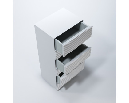 Franco Wave Chest With Light - White