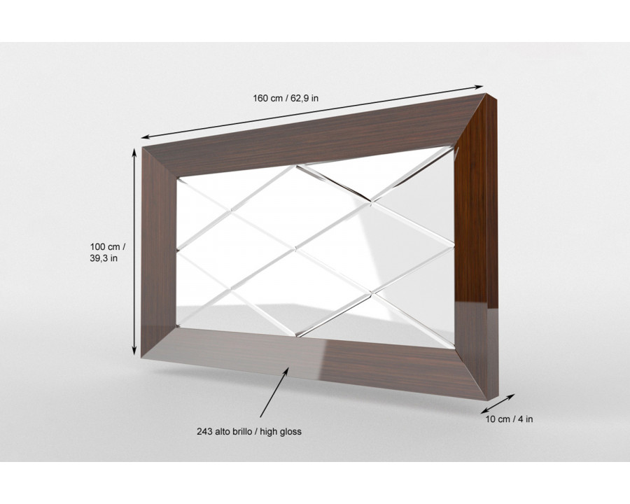 Franco Carmen Mirror For Buffet - Brown/Walnut