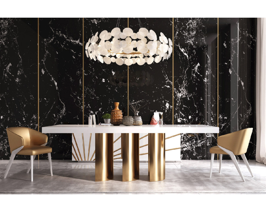 Franco Oro Table Without Extension - Black/Gold