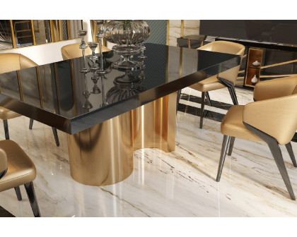 Franco Oro Table Without Extension - White/Gold