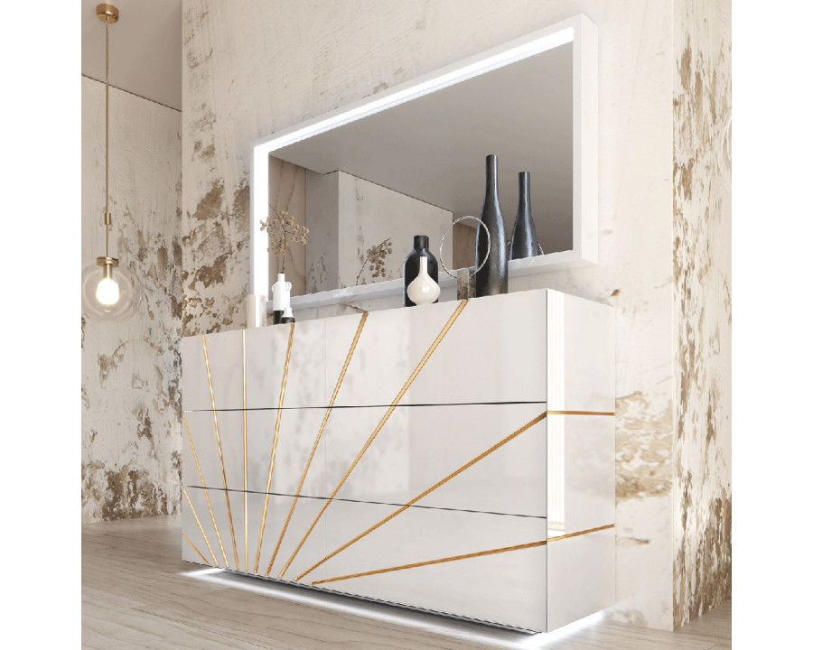 Franco - Oro Mirror For Double Dresser With Light