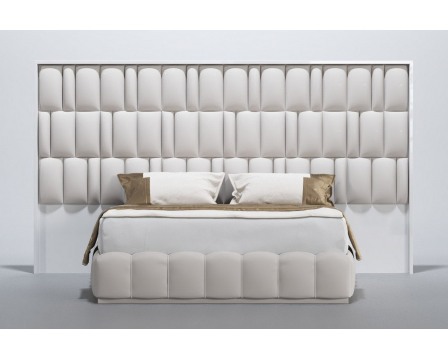 Franco Orion Queen Size Bed With Light - White