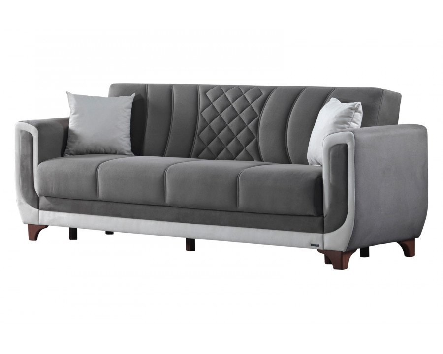 Furnia Berre Convertible Sleeper Sofa - Gray, Fabric