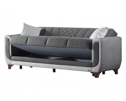 Furnia Berre Convertible Sleeper Sofa - Gray, Fabric