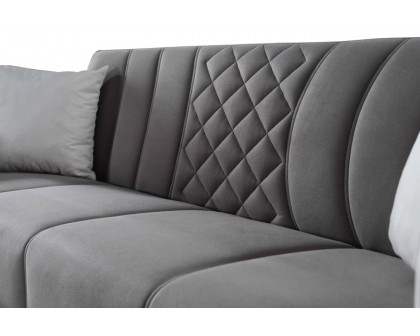 Furnia Berre Convertible Sleeper Sofa - Gray, Fabric