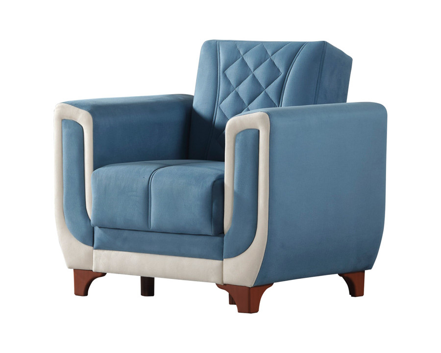 Furnia Berre Armchair - Blue, Fabric