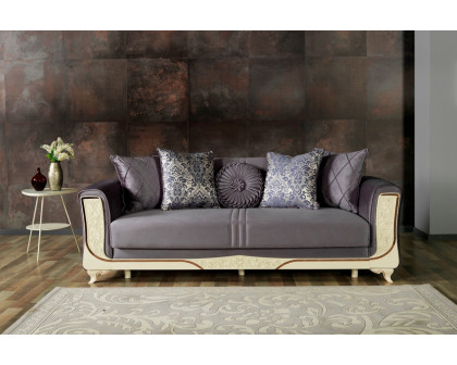 Furnia - Carmen Convertible Sleeper Sofa in Gray, Fabric