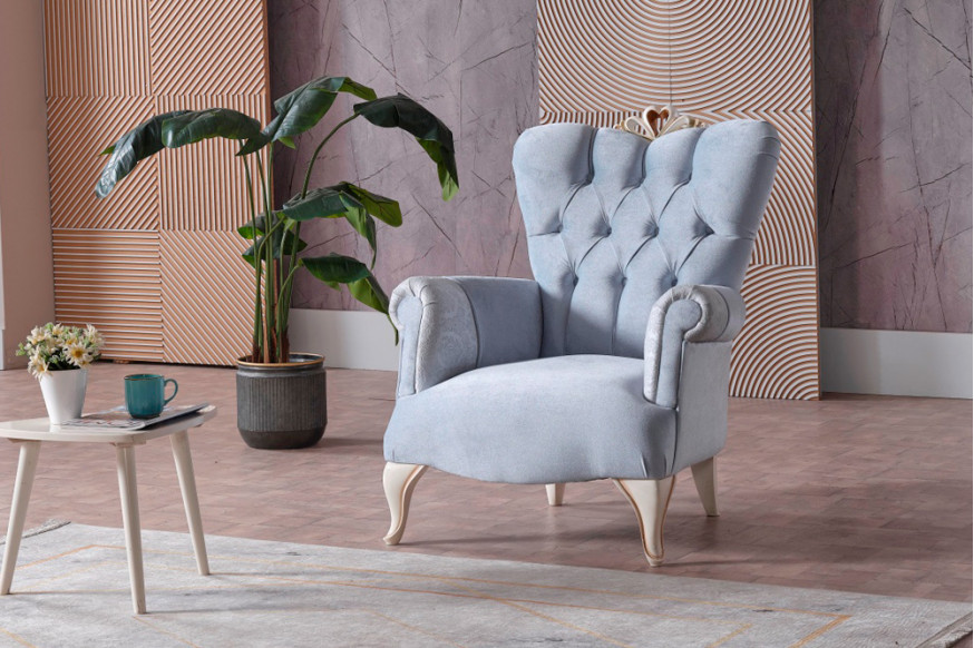 Furnia™ Harmony Armchair - Ice Blue, Fabric