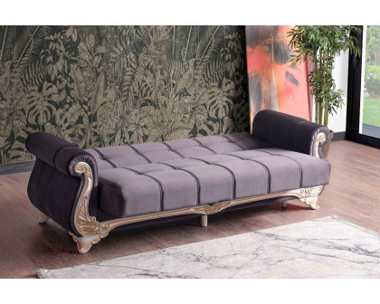 Furnia Karizma Convertible Sleeper Sofa - Anthracite, Fabric