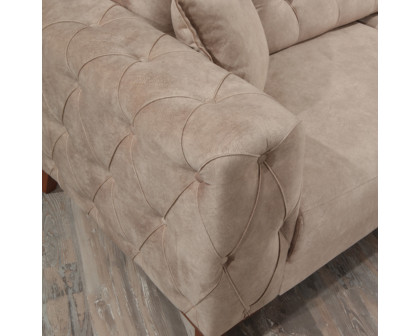 Furnia Joza Convertible Sleeper Sofa - Beige, Fabric