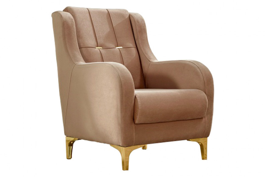 Furnia™ Alice Armchair - Beige, Fabric