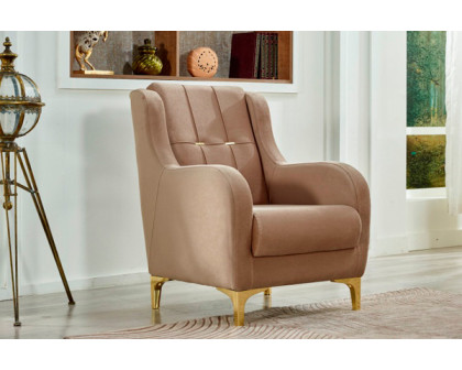 Furnia™ Alice Armchair - Beige, Fabric