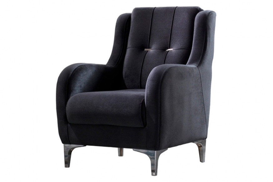 Furnia™ Alice Armchair - Anthracite, Fabric