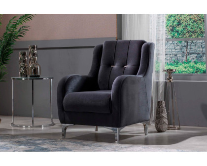 Furnia™ Alice Armchair - Anthracite, Fabric