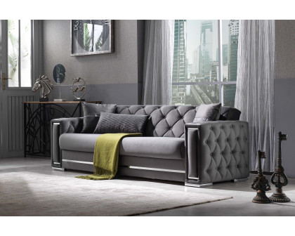 Furnia Bolivya Convertible Sleeper Sofa - Gray, Fabric