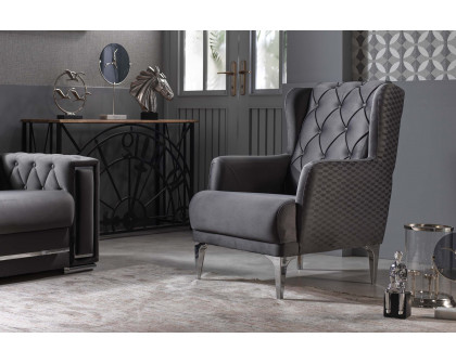 Furnia™ Bolivya Armchair - Gray, Fabric