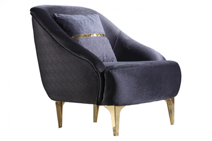 Furnia™ Boston Armchair - Anthracite, Fabric