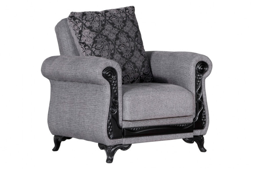 Furnia™ Breda Armchair - Gray, Fabric