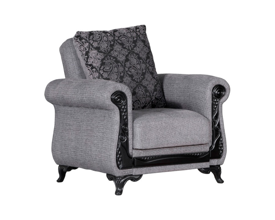 Furnia - Breda Armchair in Gray, Fabric