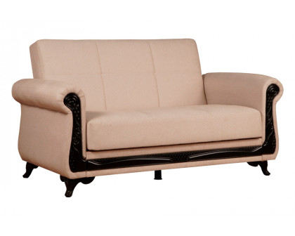 Furnia Breda Convertible Loveseat - Beige, Fabric