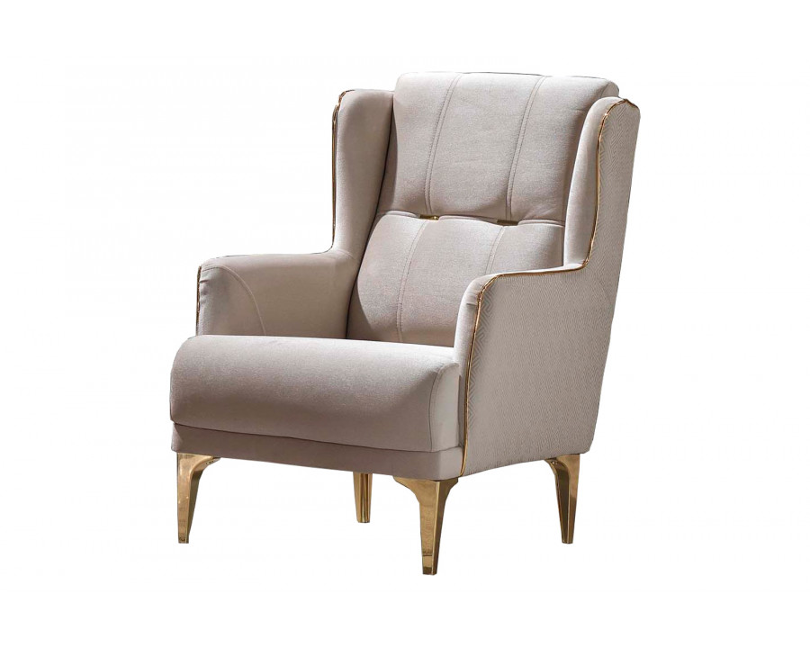 Furnia - Clara Armchair in Beige, Fabric