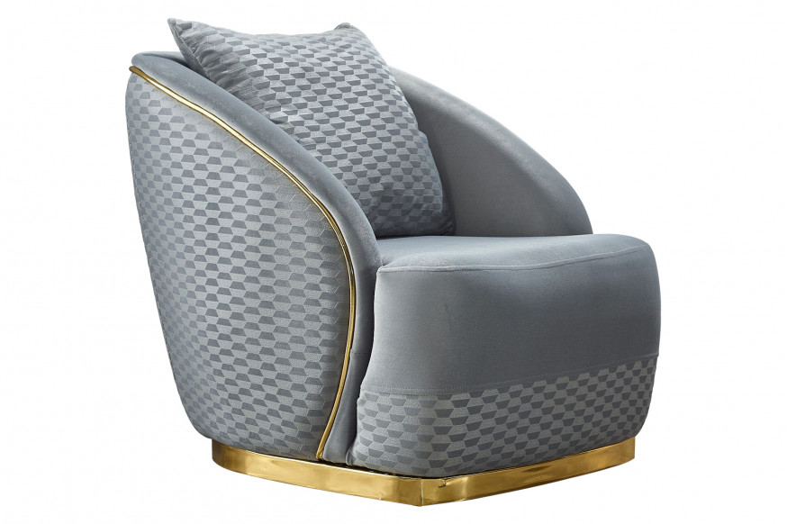 Furnia™ Elegance Armchair - Light Gray, Fabric