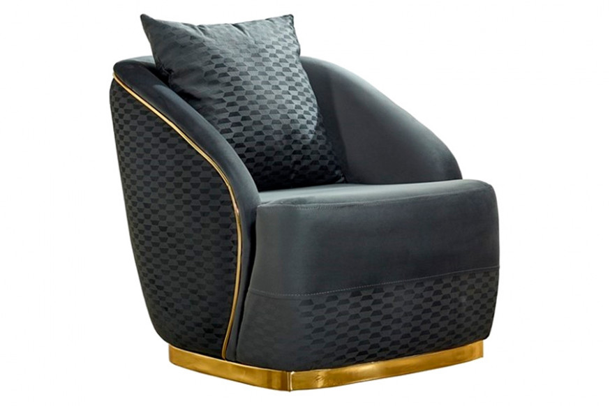 Furnia™ Elegance Armchair - Dark Gray, Fabric