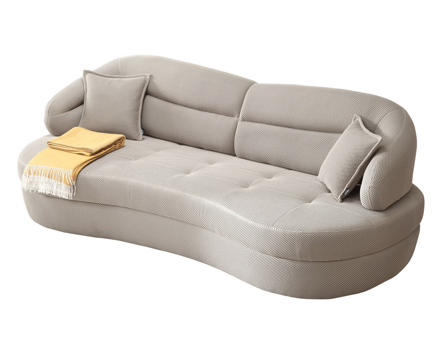 Furnia - Gloria Convertible Sofa in Cream, Fabric