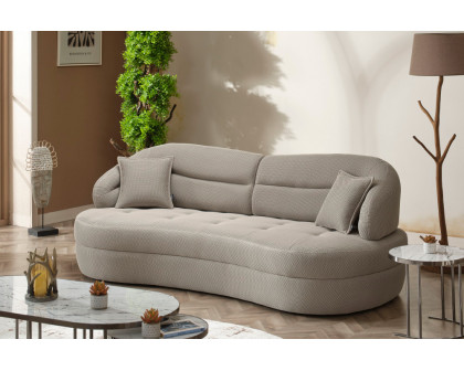 Furnia - Gloria Convertible Sofa in Cream, Fabric