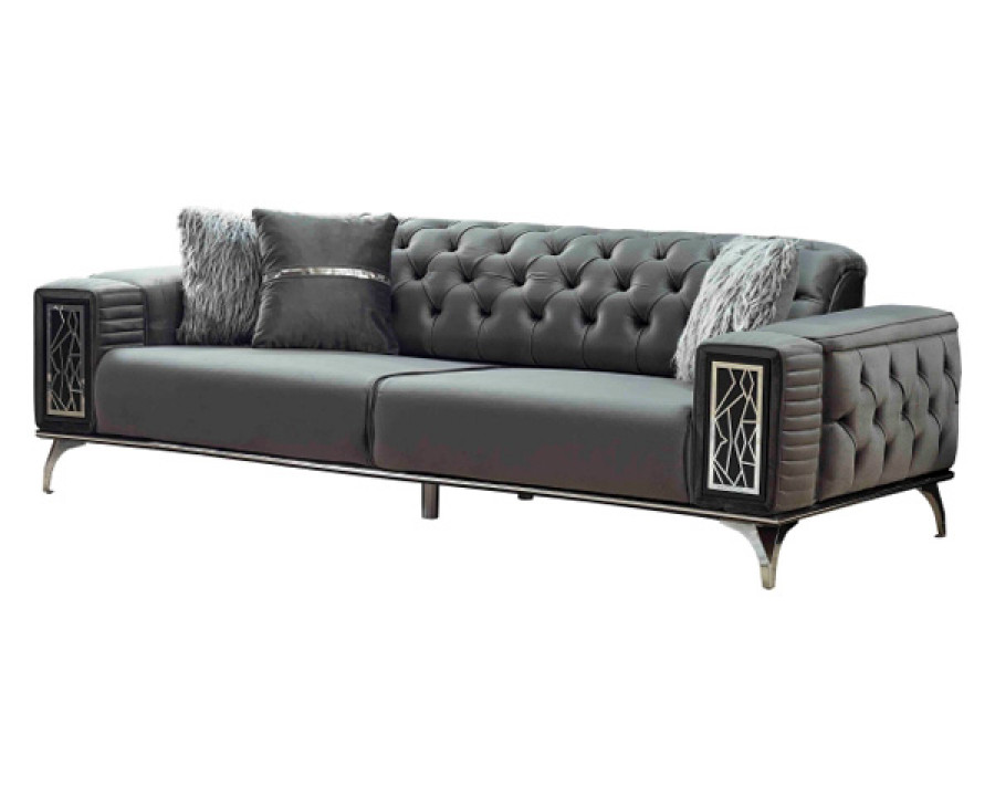 Furnia - Gucci Convertible Sofa in Gray, Fabric