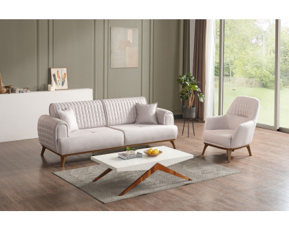 Furnia - Hisar Convertible Sofa in Gray, Fabric