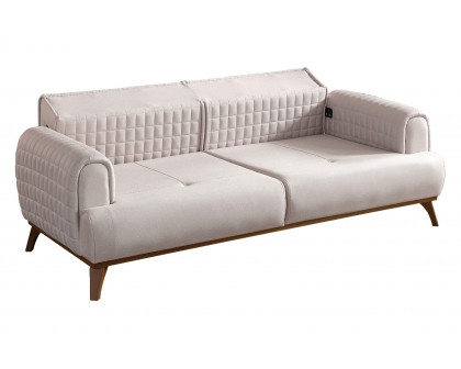 Furnia - Hisar Convertible Sofa in Gray, Fabric