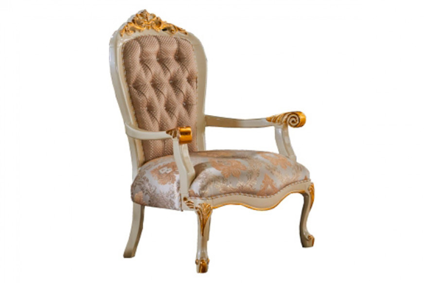 Furnia™ Kardelen Armchair - Cream, Fabric