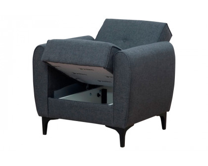 Furnia - Leo Armchair in Gray, Fabric