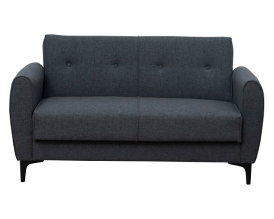 Furnia - Leo Convertible Loveseat in Gray, Fabric